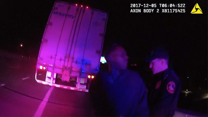 truck driver falls over Kentucky overpass