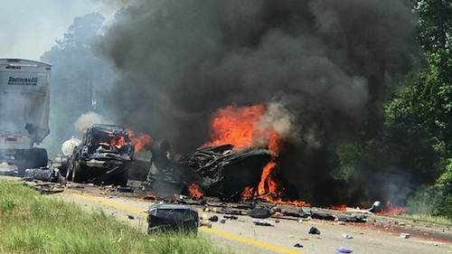 fiery crash in South Carolina