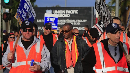 California port truck driver labor strikes